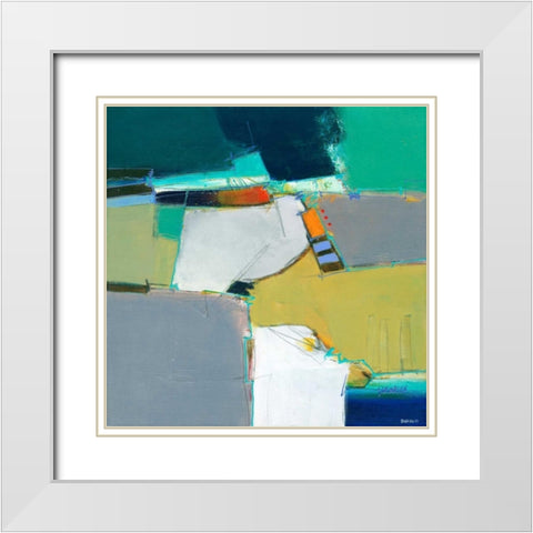 Raleigh White Modern Wood Framed Art Print with Double Matting by DiGiulio, Joe