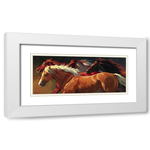 Flying White Modern Wood Framed Art Print with Double Matting by Davidson, Nancy