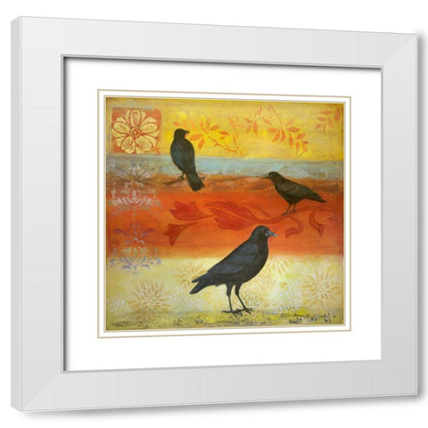 Crow Crossroads White Modern Wood Framed Art Print with Double Matting by Donharl, Margaret