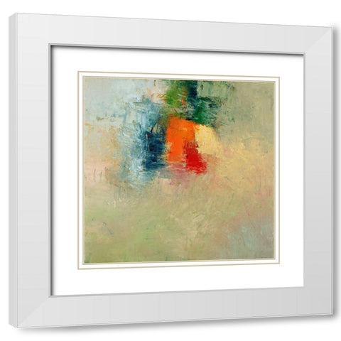 Jitterbug White Modern Wood Framed Art Print with Double Matting by Dickson, Mark