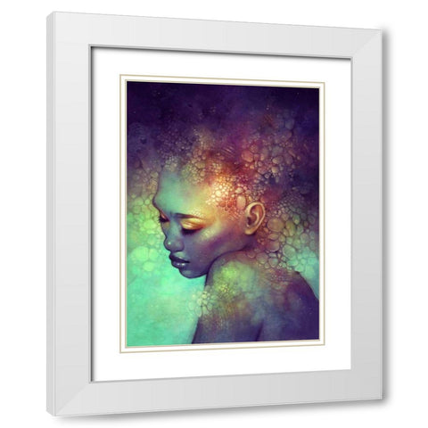 Camouflage White Modern Wood Framed Art Print with Double Matting by Dittman, Anna