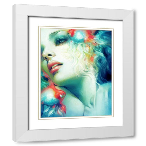 Scale White Modern Wood Framed Art Print with Double Matting by Dittman, Anna