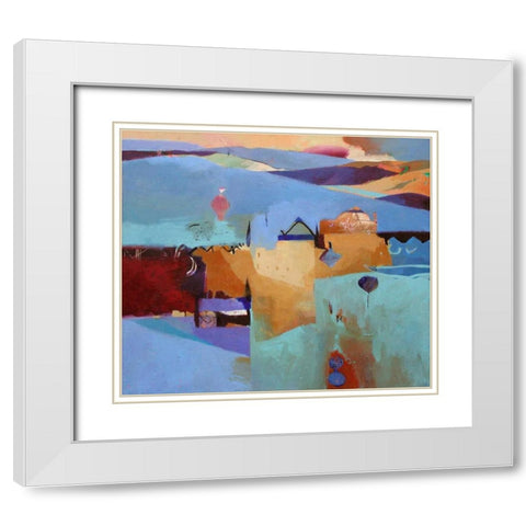 Blue Atlas White Modern Wood Framed Art Print with Double Matting by Dudgeon, Gerry
