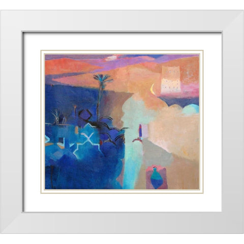 Door to the Kasbah White Modern Wood Framed Art Print with Double Matting by Dudgeon, Gerry