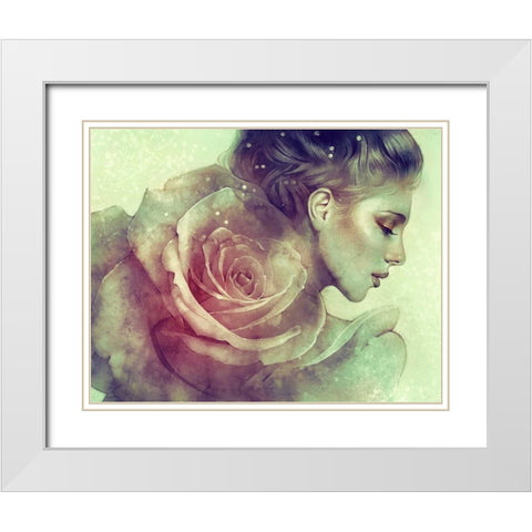 June  White Modern Wood Framed Art Print with Double Matting by Dittman, Anna