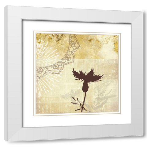 Golden Henna Breeze 2 White Modern Wood Framed Art Print with Double Matting by Duncan-He, Louis