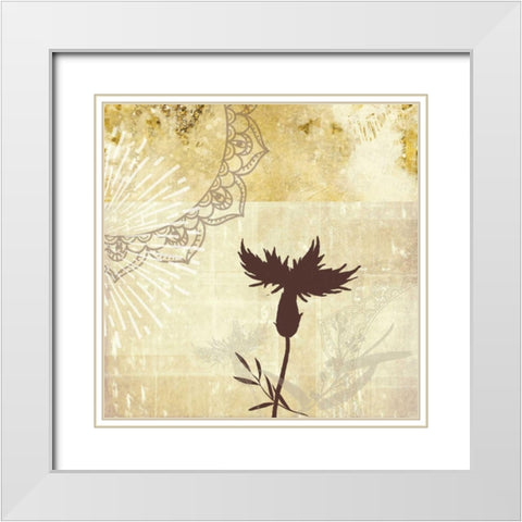 Golden Henna Breeze 2 White Modern Wood Framed Art Print with Double Matting by Duncan-He, Louis