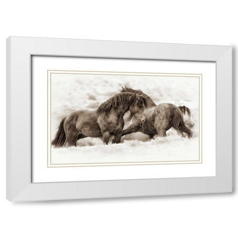Brothers White Modern Wood Framed Art Print with Double Matting by Dearing, Lisa