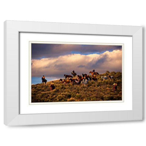 Chasing Thunder White Modern Wood Framed Art Print with Double Matting by Dearing, Lisa