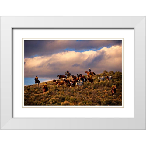 Chasing Thunder White Modern Wood Framed Art Print with Double Matting by Dearing, Lisa