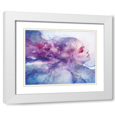 Bait White Modern Wood Framed Art Print with Double Matting by Dittman, Anna