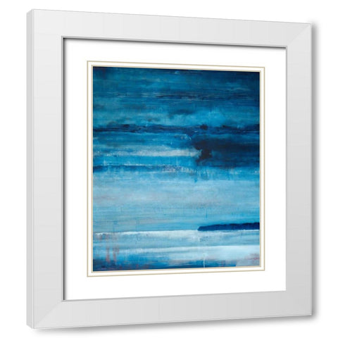 Ocean Blue White Modern Wood Framed Art Print with Double Matting by Diliberto, Michael A.