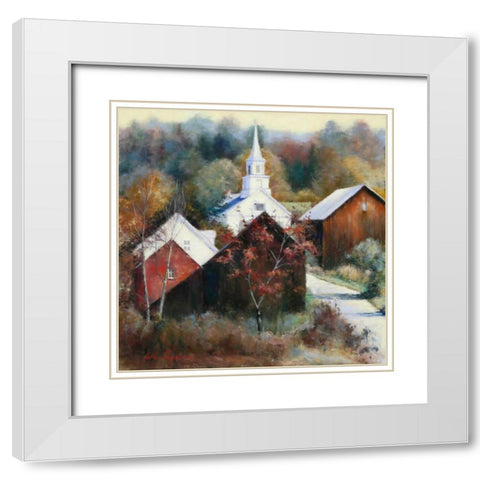 New England Veterans White Modern Wood Framed Art Print with Double Matting by Engelman, Esther