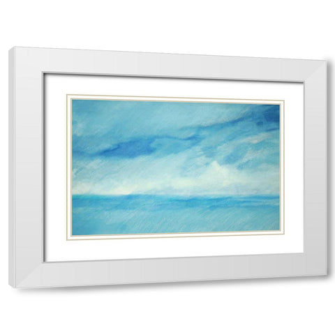 Sky and Sea 3 White Modern Wood Framed Art Print with Double Matting by Engeln, Skadi