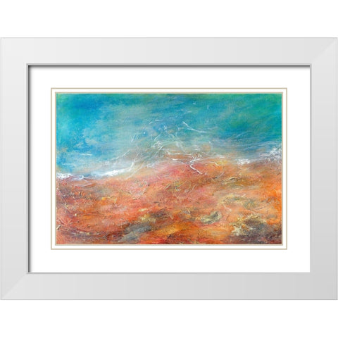 Somewhere Beyond The Sea White Modern Wood Framed Art Print with Double Matting by Edwards, Brazen