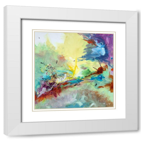 Today Through May White Modern Wood Framed Art Print with Double Matting by Ernst, Heather W.