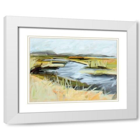 Big Indian Slough â€“ July White Modern Wood Framed Art Print with Double Matting by Ekstrand, Kris