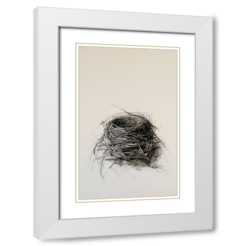 Fledged Nest White Modern Wood Framed Art Print with Double Matting by Ekstrand, Kris