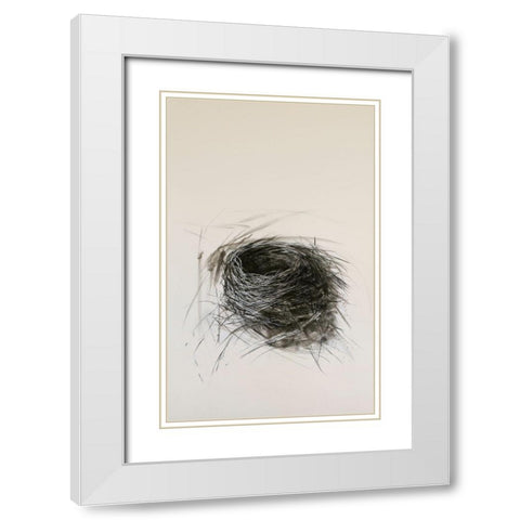 Habitat Nest White Modern Wood Framed Art Print with Double Matting by Ekstrand, Kris