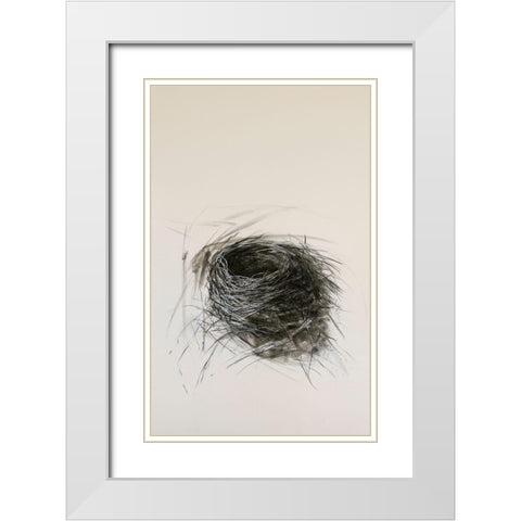 Habitat Nest White Modern Wood Framed Art Print with Double Matting by Ekstrand, Kris