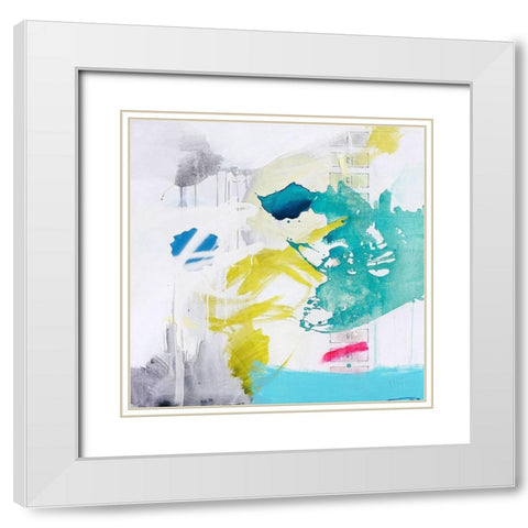 Geologias White Modern Wood Framed Art Print with Double Matting by Escayo, Alba