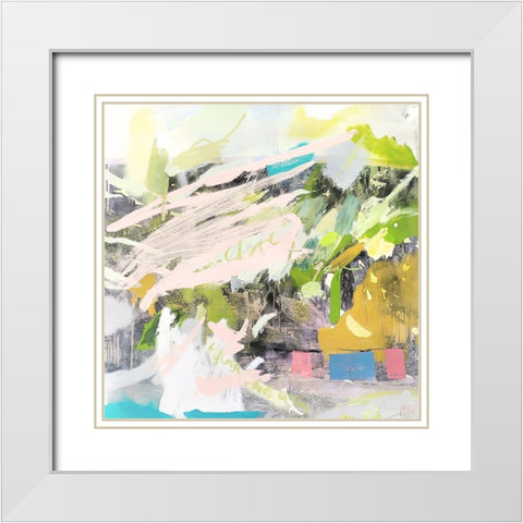 Rainforest White Modern Wood Framed Art Print with Double Matting by Escayo, Alba