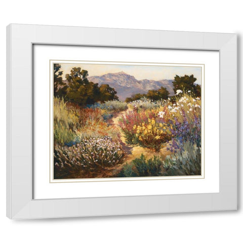 Spring Trails White Modern Wood Framed Art Print with Double Matting by Freudenstein, Ellie