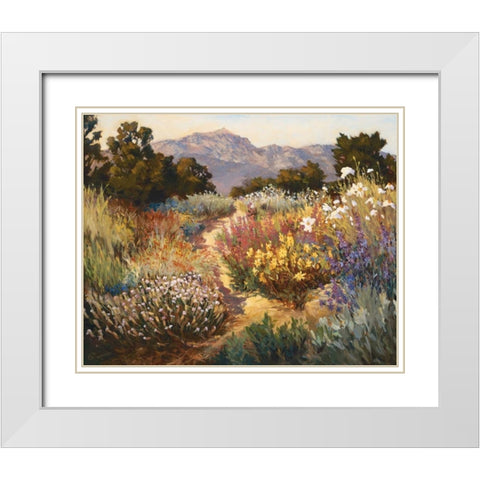 Spring Trails White Modern Wood Framed Art Print with Double Matting by Freudenstein, Ellie
