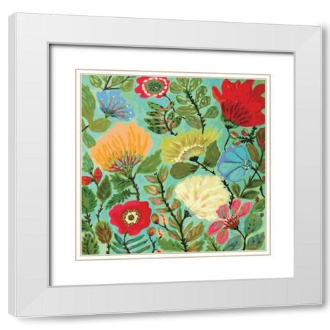 Freedom Garden White Modern Wood Framed Art Print with Double Matting by Fields, Karen