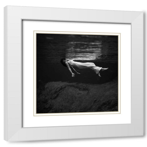 Weeki Wachee Spring Florida - 1947 White Modern Wood Framed Art Print with Double Matting by Frissell, Toni