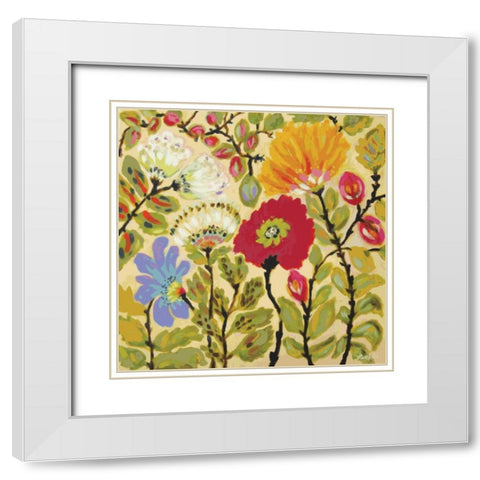 Autumn Fresh Garden White Modern Wood Framed Art Print with Double Matting by Fields, Karen
