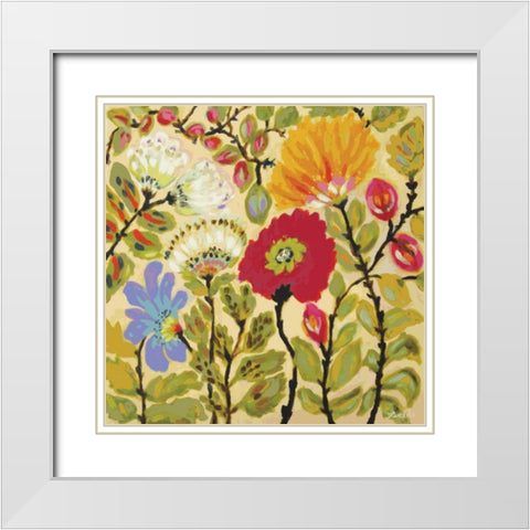 Autumn Fresh Garden White Modern Wood Framed Art Print with Double Matting by Fields, Karen