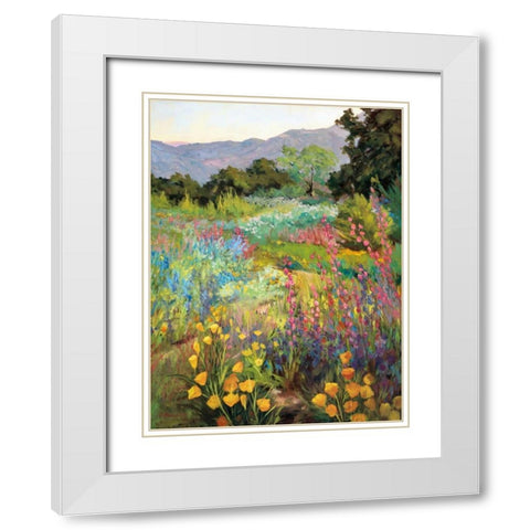 Spring Days White Modern Wood Framed Art Print with Double Matting by Freudenstein, Ellie