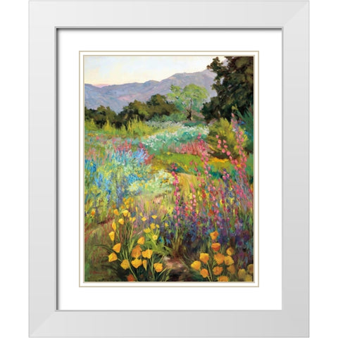 Spring Days White Modern Wood Framed Art Print with Double Matting by Freudenstein, Ellie