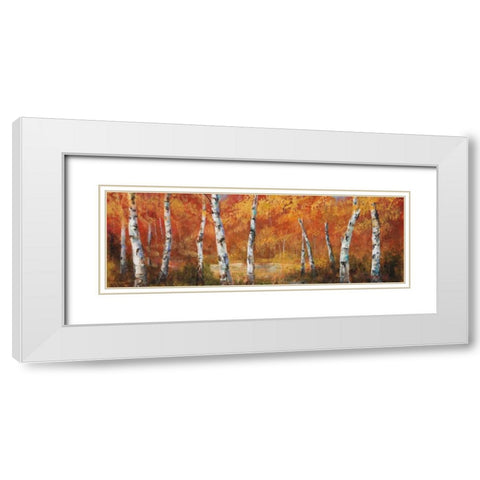 Autumn Birch I White Modern Wood Framed Art Print with Double Matting by Fronckowiak, Art