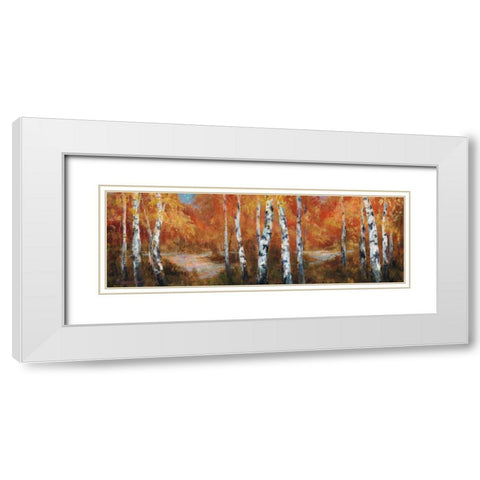 Autumn Birch II White Modern Wood Framed Art Print with Double Matting by Fronckowiak, Art