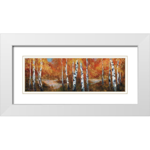 Autumn Birch II White Modern Wood Framed Art Print with Double Matting by Fronckowiak, Art