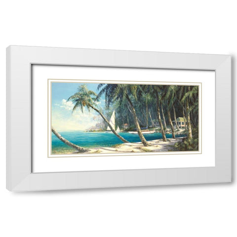 Bali Cove White Modern Wood Framed Art Print with Double Matting by Fronckowiak, Art
