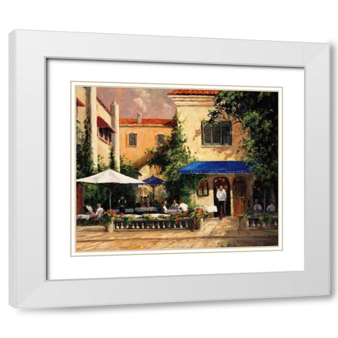 Cafe Bar White Modern Wood Framed Art Print with Double Matting by Fronckowiak, Art