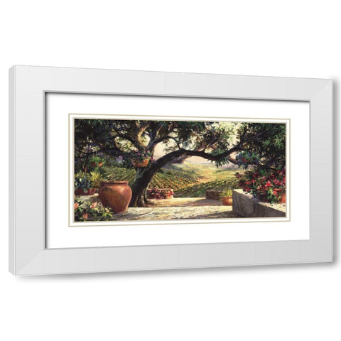 Napa Patio White Modern Wood Framed Art Print with Double Matting by Fronckowiak, Art