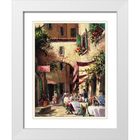 Piazza White Modern Wood Framed Art Print with Double Matting by Fronckowiak, Art
