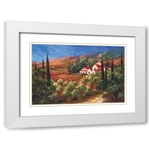 Tuscan Monastery White Modern Wood Framed Art Print with Double Matting by Fronckowiak, Art