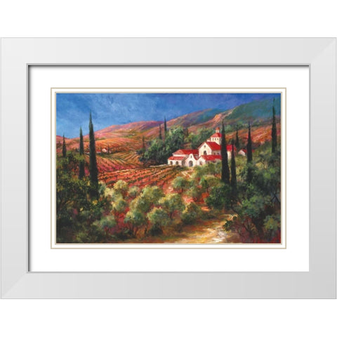 Tuscan Monastery White Modern Wood Framed Art Print with Double Matting by Fronckowiak, Art
