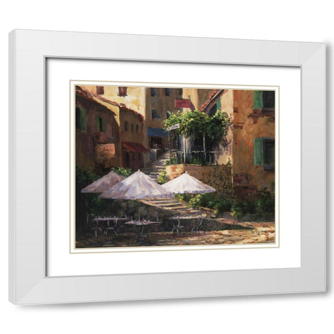 Villa Garzon White Modern Wood Framed Art Print with Double Matting by Fronckowiak, Art