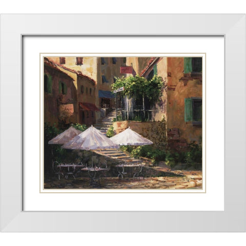 Villa Garzon White Modern Wood Framed Art Print with Double Matting by Fronckowiak, Art