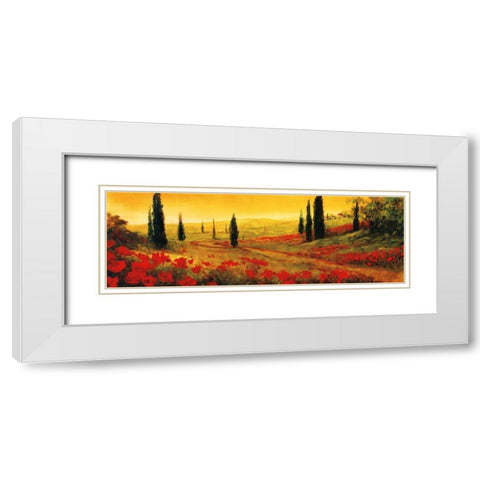 Toscano Panel I White Modern Wood Framed Art Print with Double Matting by Fronckowiak, Art