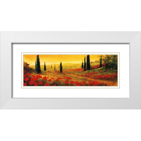 Toscano Panel I White Modern Wood Framed Art Print with Double Matting by Fronckowiak, Art