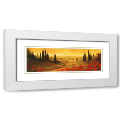 Toscano Panel II White Modern Wood Framed Art Print with Double Matting by Fronckowiak, Art