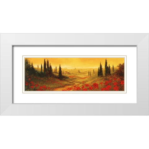 Toscano Panel II White Modern Wood Framed Art Print with Double Matting by Fronckowiak, Art