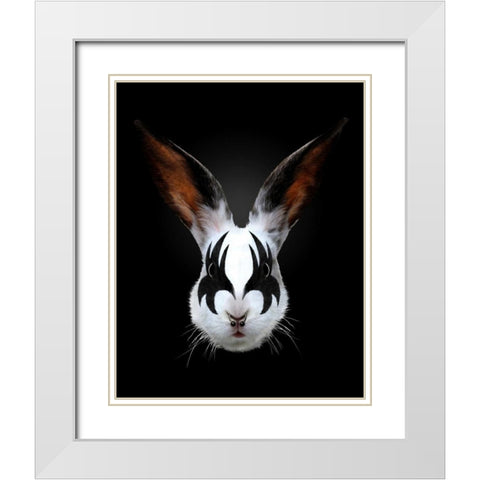 Rabbit Rocks White Modern Wood Framed Art Print with Double Matting by Farkas, Robert
